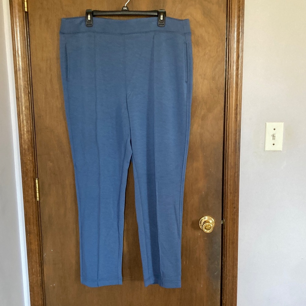 Croft & Barrow midrise straight pull on pant with stretch and front pockets XXL